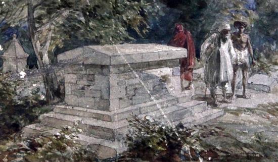 William Simpson (1823-1899) Tomb of Frederick Austen Richardson, 4.5 x 7.25in. & 5 x 7.25in.